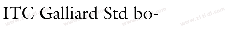 ITC Galliard Std bo字体转换